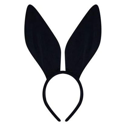 Rabbits Ears Hairband Photo Props Easters Hair Hoop Headband Party Headpiece Dress up Headbands for Music Festival - color: Black