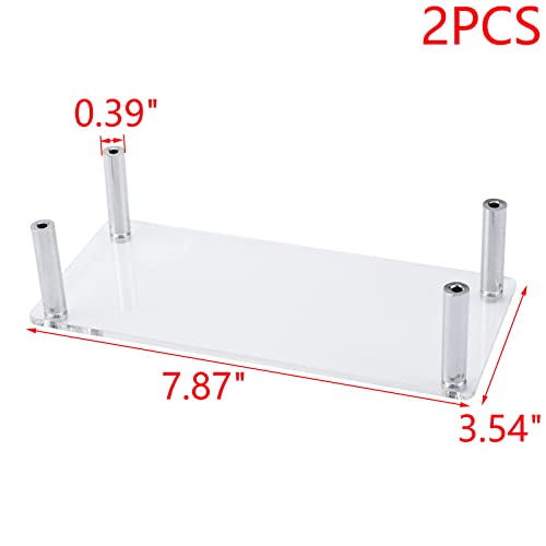 MY MIRONEY 2PCS Acrylic Display Stands Clear Display Shelf Cupcake Display Riser Makeup Holder for Decoration and Organizer(7.87" x 3.54" x 1.97") - size: 7.87" x 3.54" x 1.97"
