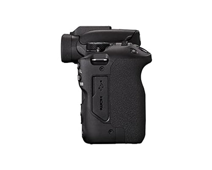 Canon EOS R50 Mirrorless Vlogging Camera (Body Only/Black), RF Mount, 24.2 MP, 4K Video, DIGIC X Image Processor, Subject Detection & Tracking, Compact, Smartphone Connection, Content Creator - color: Black, style: EOS R50 Body Only