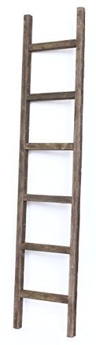 BarnwoodUSA Rustic Farmhouse Decorative Ladder - Our 6 ft Ladder can be Mounted Horizontally or Vertically and is Crafted from Upcycled Wood | No Assembly Required | Brown - color: Espresso, size: 72"H x 15"W x 1.63"D