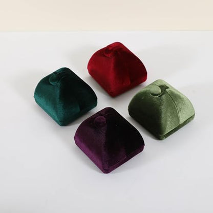 Purple Velvet Jewelry Organizer Box, Soft Lined Jewelry Display Holder with Luxury Design, Elegant Jewelry Display Case for Women【Ring Storage, Purple】 - color: Purple