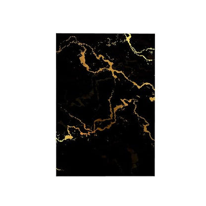 3dRose Image of Black and Yellow Marble Texture, Faux Stone Backdrop 15x22 Hand Towel - size: 15x22 Hand Towel