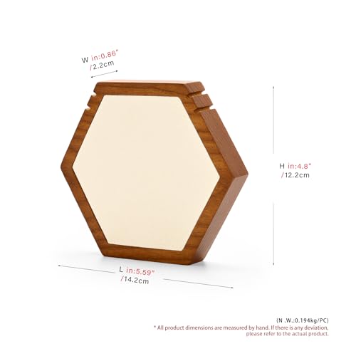 Solid Wood Hexagon Necklace Holder Stand Retail Hanging Jewelry Necklace Stand Display for Vendors(Beige) - color: Beige