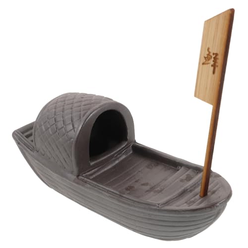 Healifty Decorative Sushi Plate Ornament Miniature Boat Cold Dish Boat Decor Japanese Sashimi Serving Platter for Seafood Presentation and Food Photography