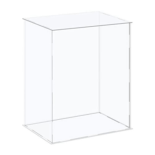 MECCANIXITY Acrylic Display Case Plastic Box Cube Storage Box Clear Assemble Showcase 12.2x8.3x16.1 Inch for Collectibles - size: 12.2x8.3x16.1 Inch