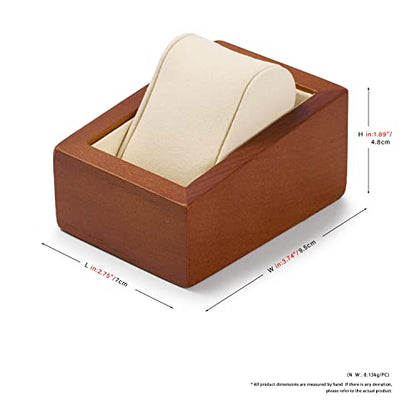 Oirlv Solid Wood Single Watch Display Stand Showcase Jewelry Stand Watch Holder with Pillow(Square Single, Creamy-white) - color: Creamy-white, size: Square Single