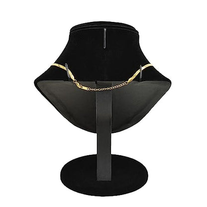 MOOCA 3 Pcs Set Black Velvet Combination Display Jewelry Stand Bust for Necklaces, Earrings, Rings, Jewelry Display For Vendors - color: Black Velvet, 3 pieces