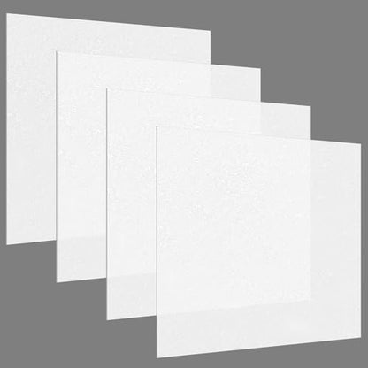 Pushglossy 4 Pack 22.5" x 22.5" x 0.08" Frosted Fluorescent Light Diffuser Panels, Translucent Polystyrene Sheet Replacement for 2x2ft Drop Ceiling Lights for Classroom Office Home - size: 22.5" X 22.5" X 0.08"