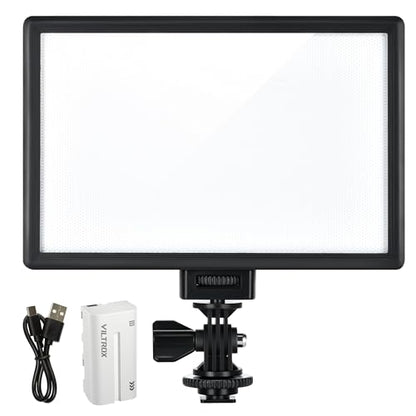 VILTROX 15W LED Video Light Panel, 3300K-5600K On Camera Light, Super Thin Key Light Panel with NP-F550, Led Photography Lighting CRI95+ for Studio Photography Video Recording Live Streaming （L116T - size: 15W CCT & Super Slim