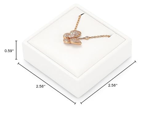 PU Leather Neacklace Display Stand Small Necklace Bracelet Holder Necklace Display Block Jewelry Stand for Pendant Necklace Showcase (White) - color: White, size: Necklace Stand