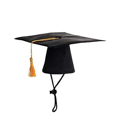 1 Piece Black Pet Graduation Hat with Yellow Tassel Pet Graduation Costume Apparel for Photo Prop Costume for Dogs Cats Holiday Accessory