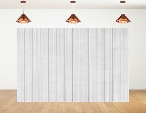 7x5ft Light Gray Vertical Slatted Wood Backdrop Neutral Texture Photography Background for Flat Lay Photos and Event Backdrop Decorations Tapestry Photo Booth Props - size: 7x5ft