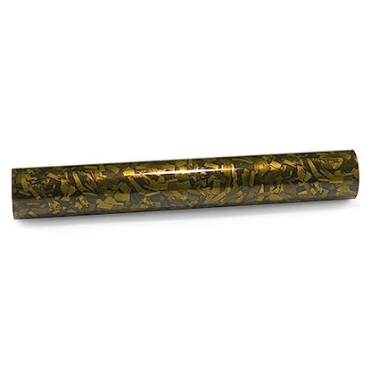 20"x60" (1.6FTx5FT) Golden Yellow PET Marble Forged Carbon Fiber Textured Gloss Vinyl Wrap Auto Car Sticker Decal Film Sheet Bubble Free Air Release Technology with Tool Kit - color: Golden Yellow, size: 20"x60" (1.6FTx5FT)