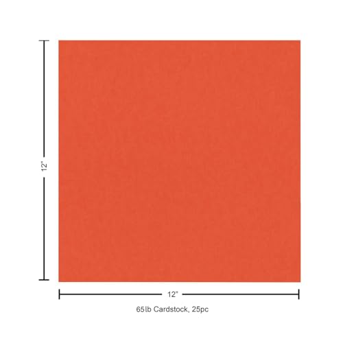 Cdstk Muslin 12x12 74lb 25pc Pk ConstructionOrange - color: Construction Orange