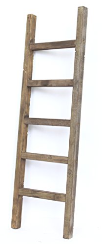 BARNWOODUSA Rustic Farmhouse Decorative Ladder - Our 47 inch Ladder can be Mounted Horizontally or Vertically and is Crafted from Reused Wood No Assembly Required Brown - color: Espresso, size: 47"H x 15"W x 1.63"D