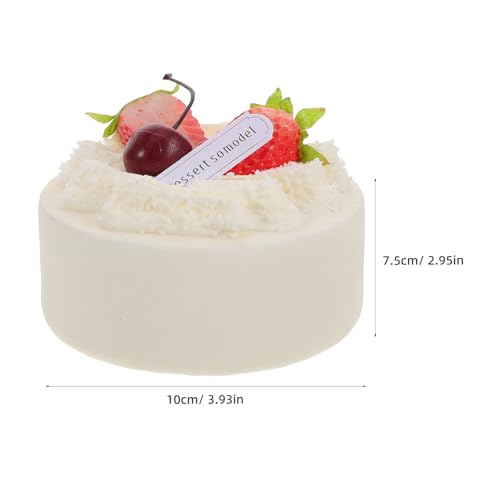 Abaodam Fake Cupcake Fake Birthday Cake Artificial Cake Fake Cake Fake Food Model Fake Desserts for Photography Props Display - color: White