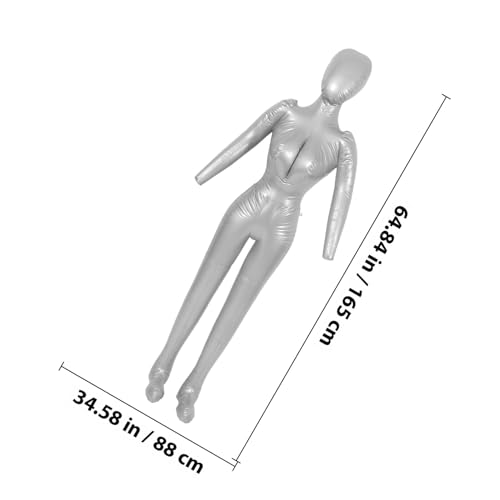 Luxshiny Inflatable Full Body Mannequin Body Model for Clothing Display, Female Dress Form Stand, Lightweight Mall Display Prop for Retail Shops and Photography