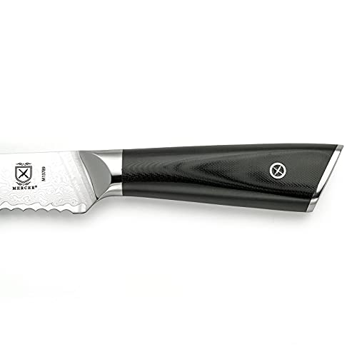 Mercer Culinary M13789 Premium Grade Super Steel, 8-Inch Serrated Bread Knife, G10 Handle - style: Serrated Bread Knife G10 Handle 8 Inch
