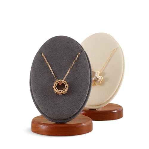 Necklace Holder, Jewelry Stand,Wooden Earring Organizer,Premium Necklace Display,Luxury Earring Display,Beige Small Jewelry Organizer Stand - color: 05-Beige Necklace Stand