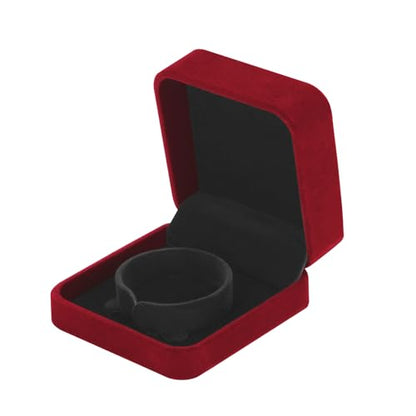 LETURE 4 Pieces Classic Velvet Bracelet Bangle Pendant Necklace Gift Box, Travel Jewelry Box Display Storage Case for Gift, Wedding, Engagement, Proposal, Birthday (4PCS Bracelet-RED) - color: 4PCS Bracelet-RED