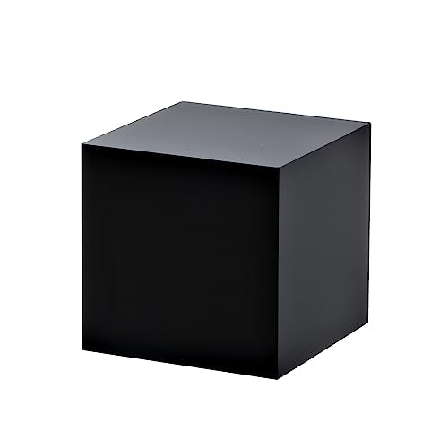 PATIKIL 1.5"x1.5"x1.5" Jewelry Display Riser, Polished Acrylic Cube Display Stand Block Collection Showcase Ring Holder Square, Black