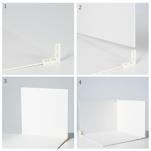 3 PCS Board Photo Backdrop, 15.8x11.8 Inch Waterproof Photography Backdrop Boards with 3 PCS Bracket for Flat Lay, Product Photography Background (White 3) - color: White 3