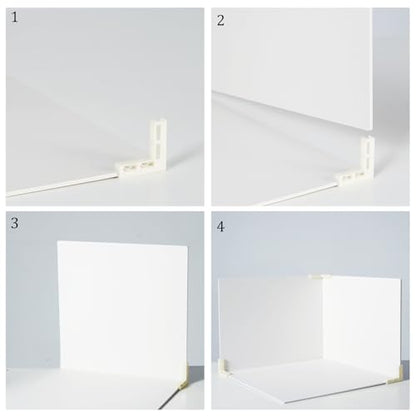 3 PCS Board Photo Backdrop, 15.8x11.8 Inch Waterproof Photography Backdrop Boards with 3 PCS Bracket for Flat Lay, Product Photography Background (White 3) - color: White 3