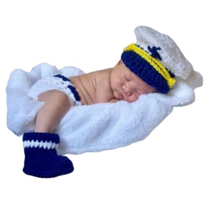 Newborn Photography Props Baby Boy Photo Shoot Outfits Hat Pants Shoes Set Infants Boy Picture Photo Costume