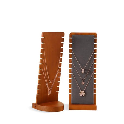 Necklace Holder, Jewelry Stand,Wooden Jewelry Organizers and Storage,Premium Necklace Organizer,Luxury Jewelry Display,Beige Necklace Display Stand - color: 01-Beige Necklace Holder
