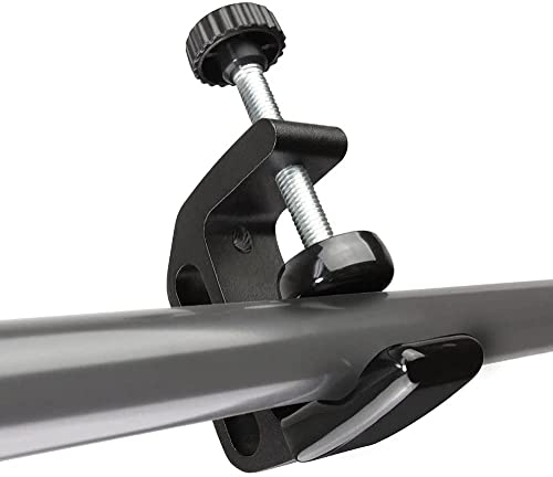 Universal C-Clamp Aluminum Support Clamp Desktop Mount Holder Stand with 1/4" and 3/8" Thread Black(4 Pack)
