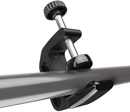 Universal C-Clamp Aluminum Support Clamp Desktop Mount Holder Stand with 1/4" and 3/8" Thread Black(4 Pack)