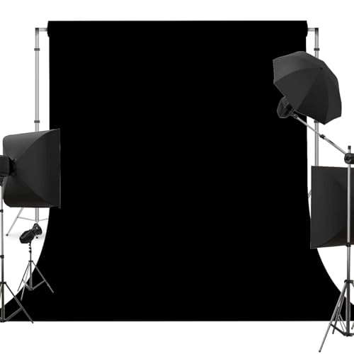 Black Photo Backdrop for Photoshoot Black Background for Photography Photo Backdrop Curtain for Party 5 x 7 FT - color: Black, size: 5x7 FT