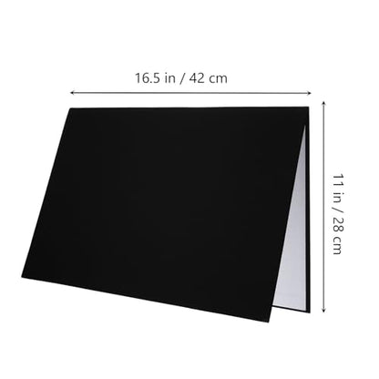 Toddmomy Foldable A3 Photography Reflective Display Board Cardboard Light Reflector for Still Life Jewelry Food Photo Studio Lighting Background Panel Black White Gold