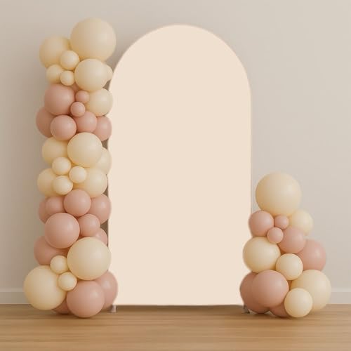 Beige Cielito Lindo Arch Backdrop Cover Mexican Theme Fiesta Wedding Birthday Party Decorations Arch Spandex Covers Baptismx Baby Shower Parties (3x6ft,G-3450) - color: G-3450, size: 3x6ft