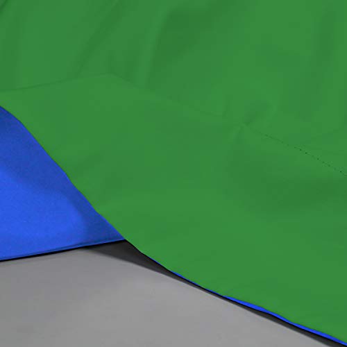 ISSUNTEX 5X7 ft Background Muslin Backdrop, Photo Studio, Collapsible High Density Screen for Video Photography and Television-Blue/Green - color: Blue/Green, size: 5X7 ft