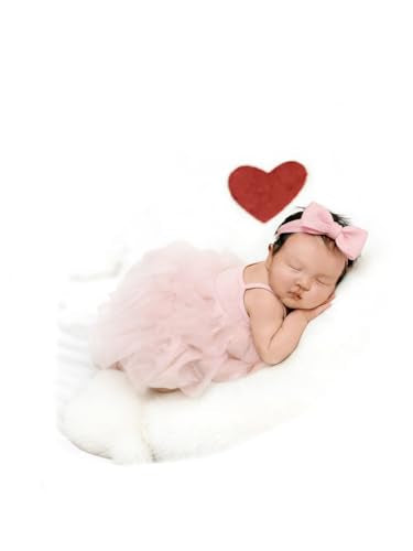 Newborn Photography Outfits Girl Baby Photo Tutu Dress Newborn Photoshoot Romper Baby Picture Lace Outfit - color: Pink