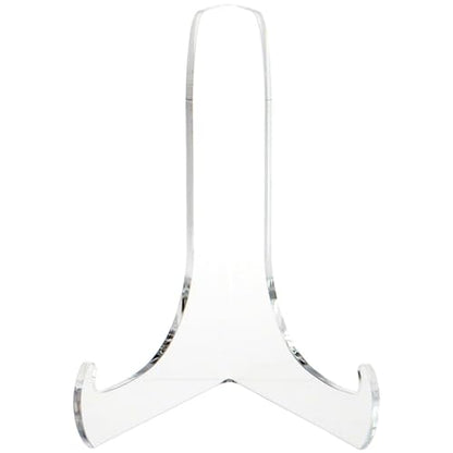 Plymor Clear Acrylic 60-Degree Angle Easel With Shallow Support Ledges, 7.5" H x 5.75" W x 4.75" D (24 Pack) - size: 7.5" x 5.75" x 4.75"