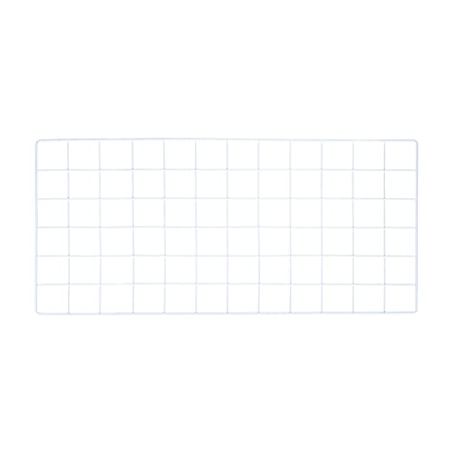 YOKIVE Iron Wire Grid Panel, Decorative Panels Board | Photo Pictures Display Holders Hanging Frame for Home Office (White, 24"x12") - color: White, size: 12"L x 24"W