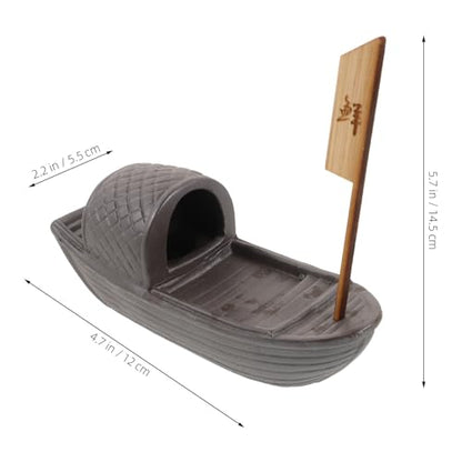 Healifty Decorative Sushi Plate Ornament Miniature Boat Cold Dish Boat Decor Japanese Sashimi Serving Platter for Seafood Presentation and Food Photography