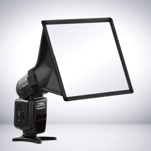REFLEX CAMERA Universal Softbox Flash Diffuser 19×23cm (7.5×9in) for DSLR Camera Speedlite | Foldable Portable Light Modifier for Flash | Soft Even Lighting with Storage Pouch - size: 19×23cm (7.5×9in)