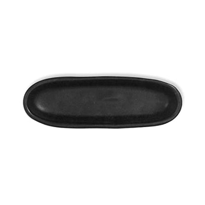roro Modern Minimalist Matte Black Oval Pinch Bowls – Handmade Ceramic Stoneware, For Spices, Sauces, Q-Tips, Cotton Buds – Set of 2