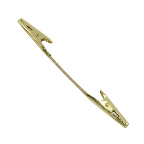 yukata Gold Double Sided Clips 4 inch Office Memo Holders Wire Alligator Clamp Metal Alligator Clips for Crafts,DIY Card,memos, Photos, Notes, menus 8PCS