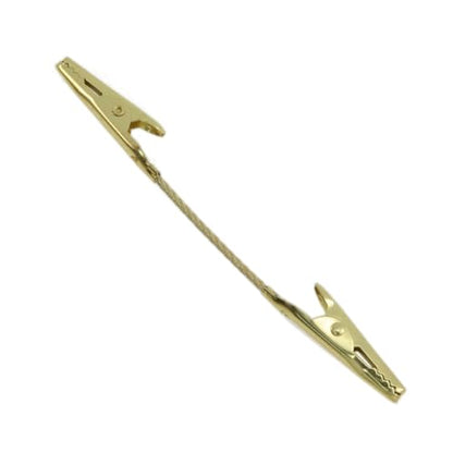 yukata Gold Double Sided Clips 4 inch Office Memo Holders Wire Alligator Clamp Metal Alligator Clips for Crafts,DIY Card,memos, Photos, Notes, menus 8PCS