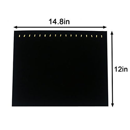 Tinsow 14.7"x12" 17 Hook Necklace Jewelry Tray/Display Organizer/Pad/Showcase/Display case