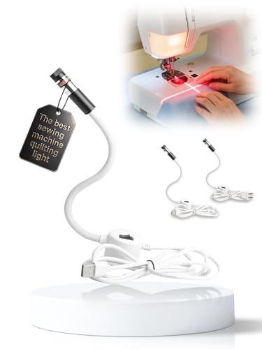 Magnetic Seam Guide for Sewing Machine Light Adjustable Sew Ruler Positioning Accessories Free Motion Hand Held Long Arm Quilting Supplies Clearance Notions Products Miter Saw Laser - color: Pure White-USB