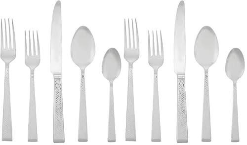 Mikasa 5154346 Kyler 20-Piece Stainless Steel Flatware Set, Service for 4 (Pack of 2) - size: 20-Piece Flatware Set, Service for 4 (Pack of 2), style: Kyler