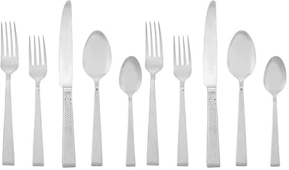 Mikasa 5154346 Kyler 20-Piece Stainless Steel Flatware Set, Service for 4 (Pack of 2) - size: 20-Piece Flatware Set, Service for 4 (Pack of 2), style: Kyler
