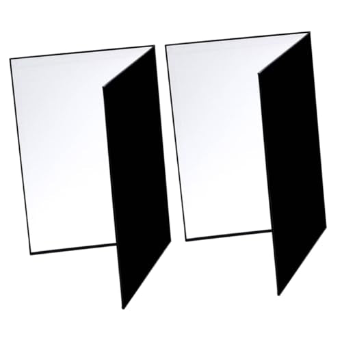 Lurrose 2pcs A4 Photography Light Reflector Board Foldable Photo Reflector for Studio and Outdoor Use, Portable Camera Lighting Diffuser Reflective Panel