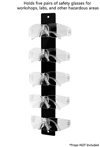 Marketing Holders 2 Pack Safety Glasses Holder Acrylic 5 Pair Wall Mount With Hardware Automotive Plants Mining Sites Eyewear Rack for Optical Centers and Outlet Stores Lightweight Modern Black - size: 5 Tier Black