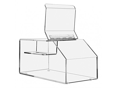 Marketing Holders Candy Bin Clear Acrylic 6" Dry Goods and Ice Cream Toppings Container with Scoop Slot and Hinged Lid Rounded Corners No Assembly - size: 6" Candy Bin